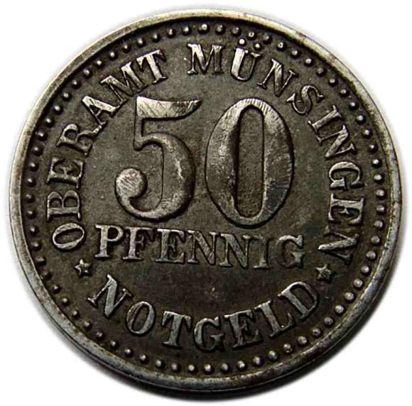50 fenigów 1920 Munsingen Niemcy (1)