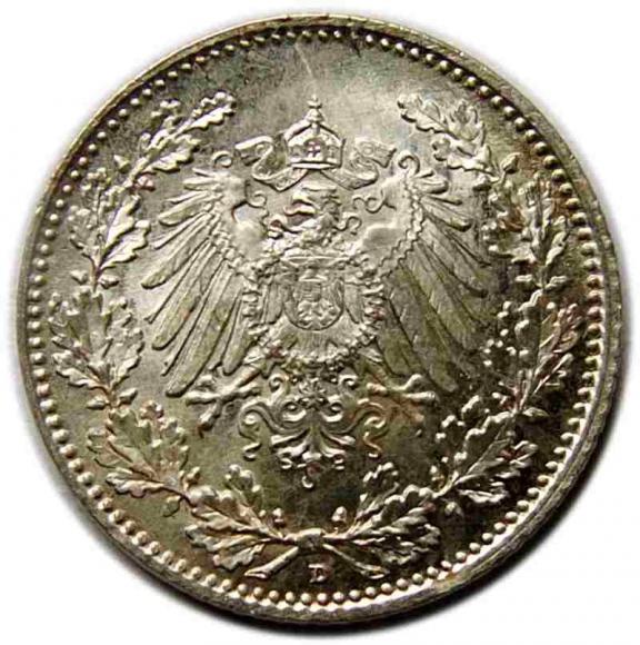 1/2 marki 1918 Wilhelm II Hohenzollern Niemcy Monachium (2)