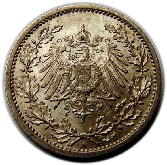 1/2 mark 1913 Wilhelm II Hohenzollern Germany Berlin