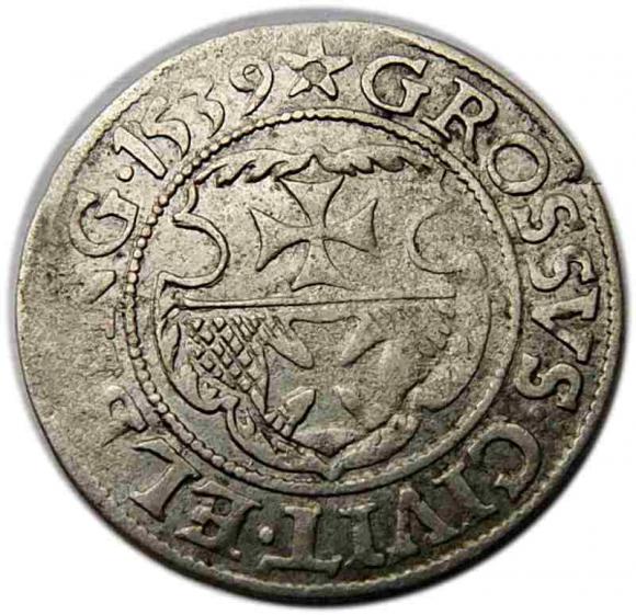 Groschen 1539 Sigismund I the Old Elbląg (1)