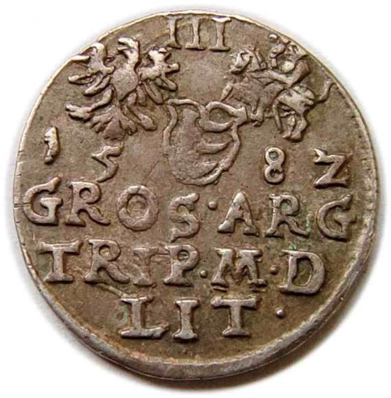 Trojak 1582 Stefan Batory Wilno (2)