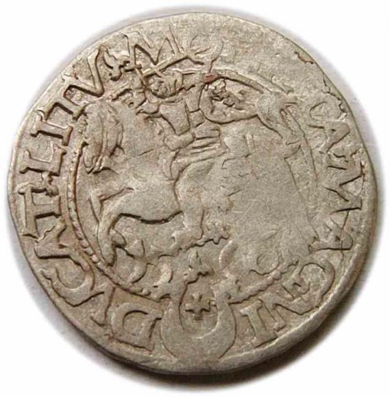 Półgrosz 1566 Zygmunt II August Litwa Tykocin (1)