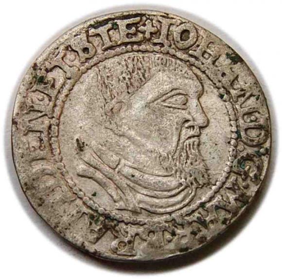 Groschen 1544 John of Brandenburg-Küstrin Krosno (1)
