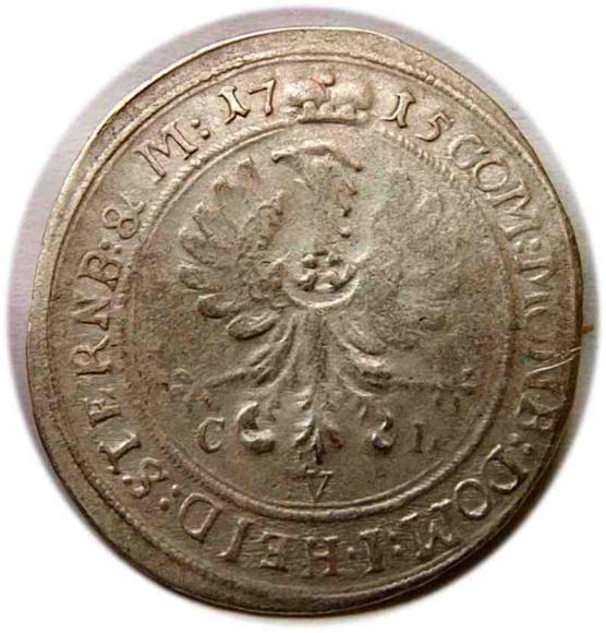 6 kreuzer 1715 Charles Frederick I Duchy of Oels (2)