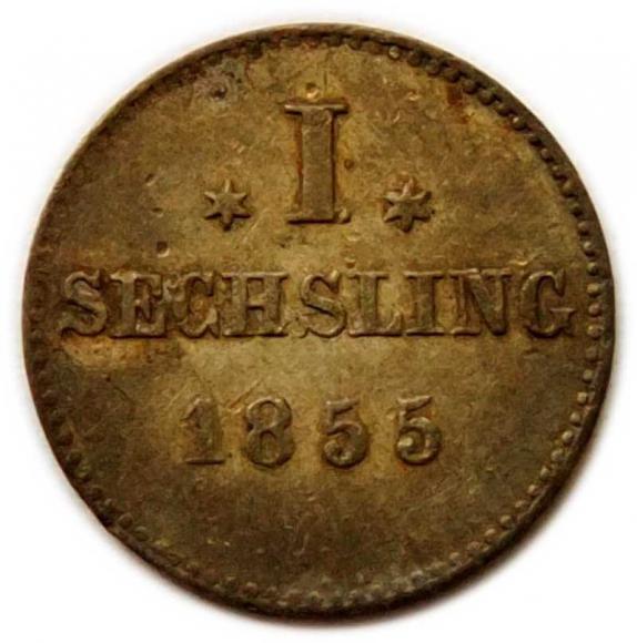 1 sechsling 1855 Hamburg (1)