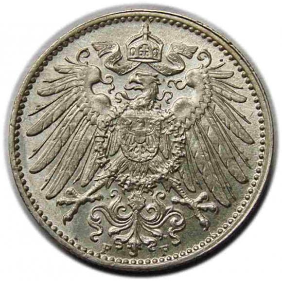1 mark 1916 Wilhelm II Hohenzollern Prussia Stuttgart (2)