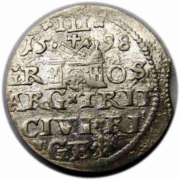 Trojak 1598 Zygmunt III Waza Ryga (2)