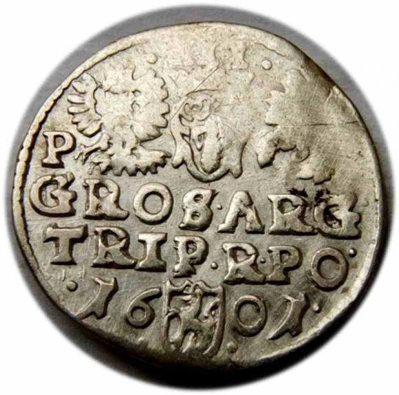 Trojak 1601 Zygmunt III Waza Poznań (2)