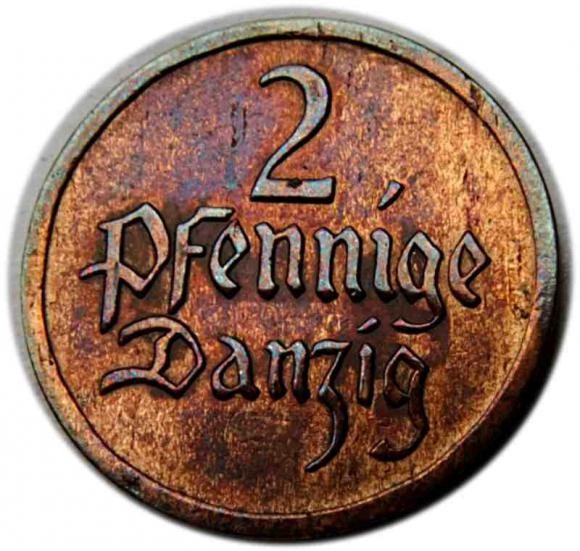 2 fenigi 1923 Wolne Miasto Gdańsk Berlin (1)
