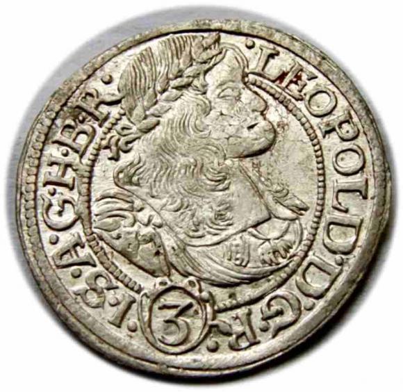 3 krajcary 1669 Leopold I Wrocław (1)