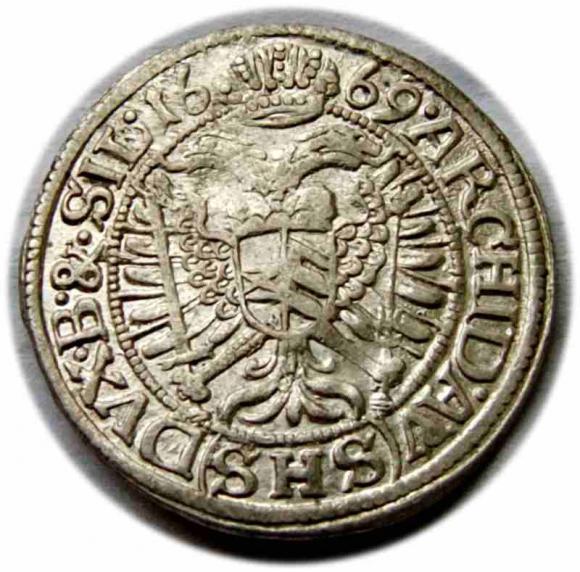 3 krajcary 1669 Leopold I Wrocław (2)