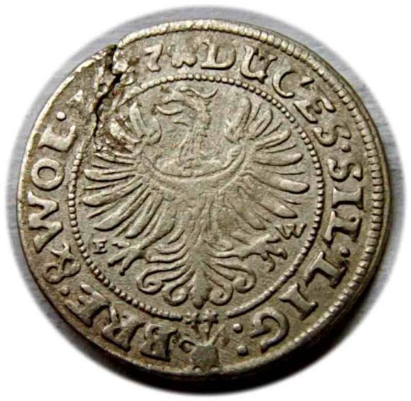 3 krajcary 1657 Jerzy III Ludwik IV Chrystian Księstwo Brzesko - Legnicko - Wołowskie Brzeg (2)