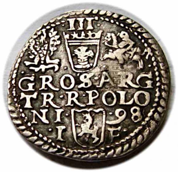 Trojak 1598 Zygmunt III Waza Olkusz (2)