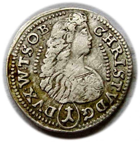 1 krajcar 1683 Krystian Ulryk Wirtemberski Księstwo Oleśnickie Oleśnica (1)