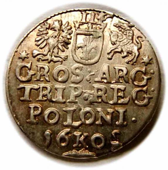 Trojak 1602 Zygmunt III Waza Kraków (2)