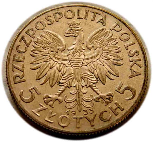 5 złotych 1933 Głowa Kobiety (2)