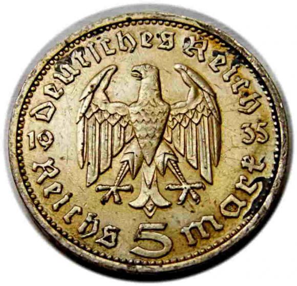 5 mark 1935 E Germany Muldenhutten