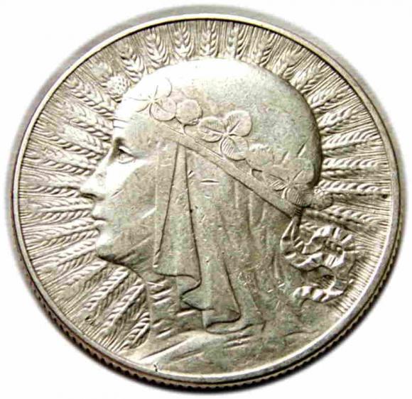 5 złotych 1934, Głowa Kobiety, II RP, Warszawa (1)