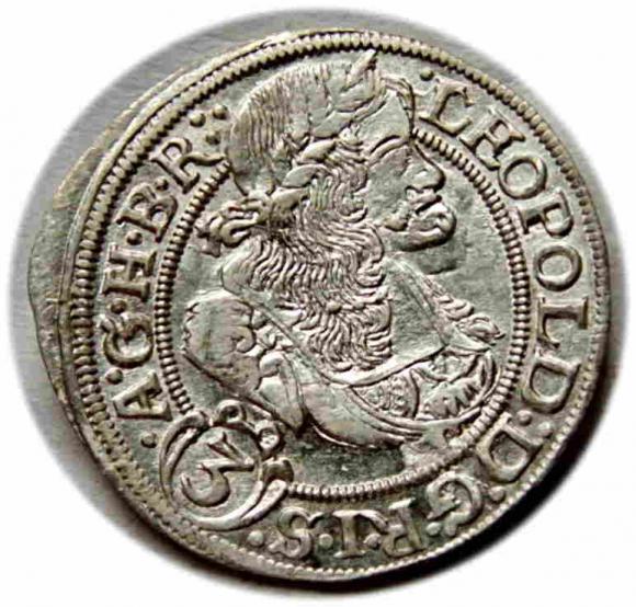 3 krajcary 1670 Leopold I Habsburg Wrocław (1)
