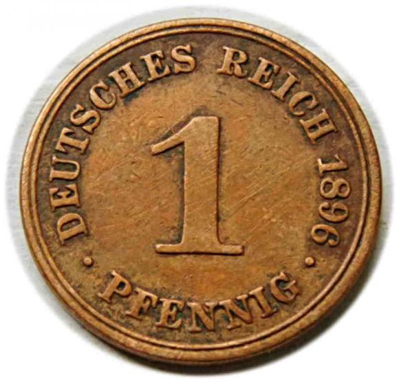 1 Pfennig 1896 Wilhelm II Hohenzollern Germany Berlin (1)