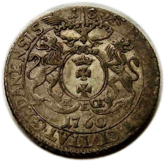 Ort 1760 August III Sas Gdańsk (2)