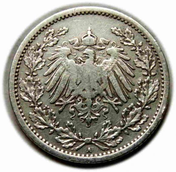 1/2 marki 1906 Wilhelm II Hohenzollern Niemcy Berlin (2)