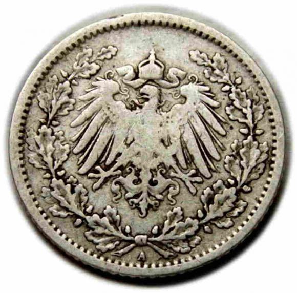 1/2 marki 1905 Wilhelm II Hohenzollern Niemcy Berlin (2)