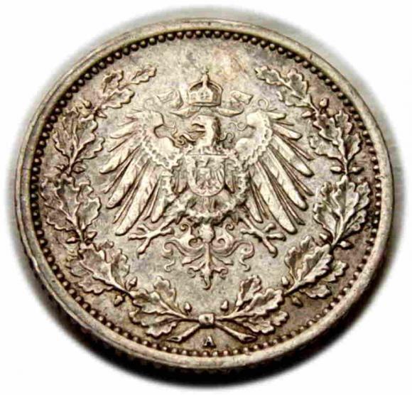 1/2 mark 1915 Wilhelm Germany Berlin