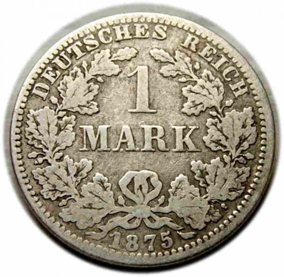 1 marka 1875 Wilhelm I Hohenzollern Niemcy Berlin (1)