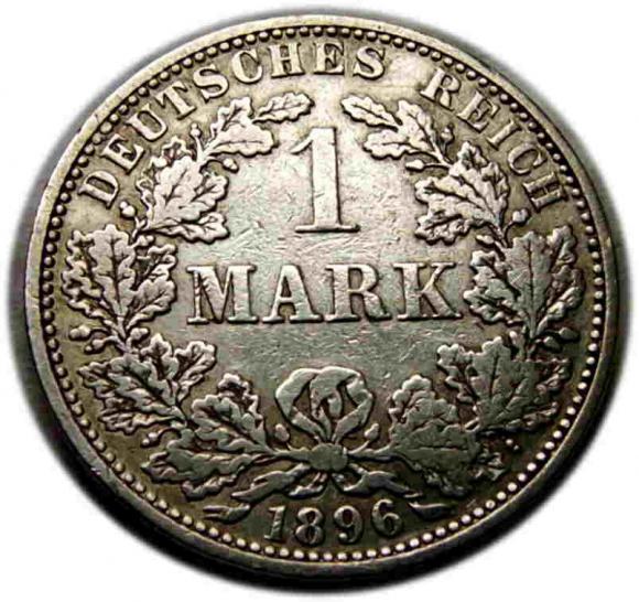 1 marka 1896 Wilhelm II Hohenzollern Niemcy Berlin (1)