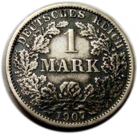 1 marka 1907 Wilhelm II Hohenzollern Niemcy Berlin (1)