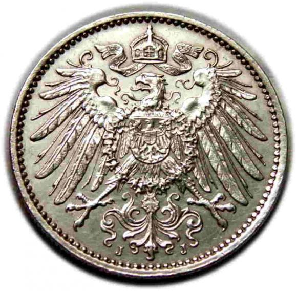 1 marka 1914 Wilhelm II Hohenzollern Niemcy Hamburg (2)