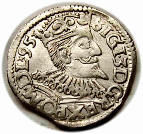 Trojak 1595 Zygmunt III Waza Wschowa (1)
