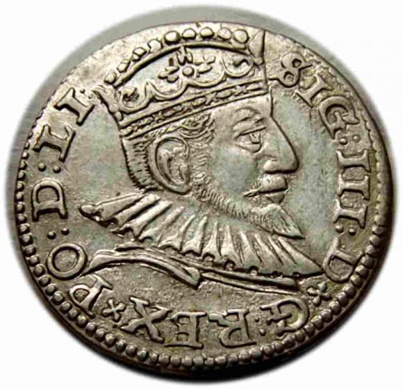 Trojak 1592 Zygmunt III Waza Ryga (1)