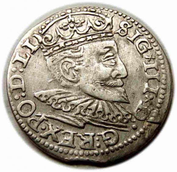 Trojak 1595 Zygmunt III Waza Ryga (1)