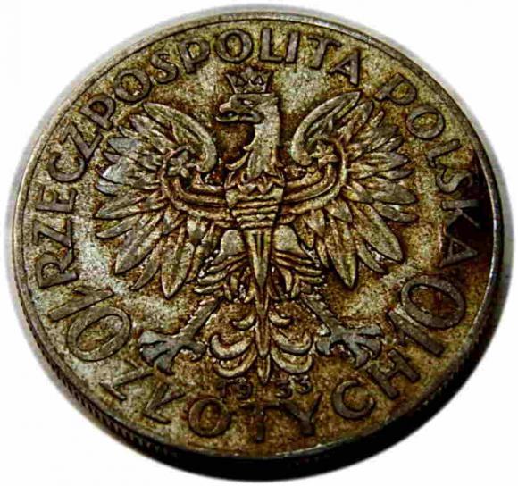 10 złotych 1933 Głowa Kobiety (2)