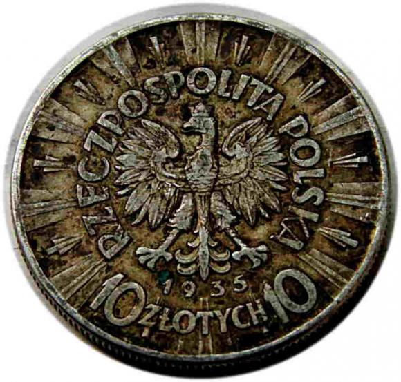 10 zlotych 1935 Jozef Pilsudski II Republic of Poland Warsaw (2)