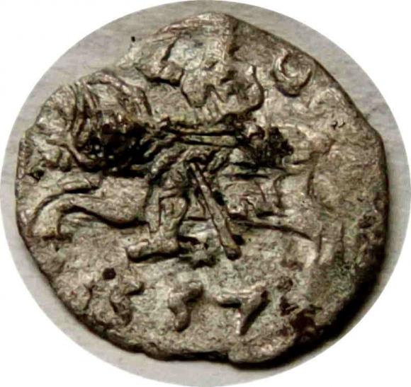 Denar 1557 Zygmunt II August Wilno (1)