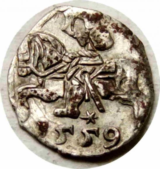 Denar 1559 Zygmunt II August Wilno (1)