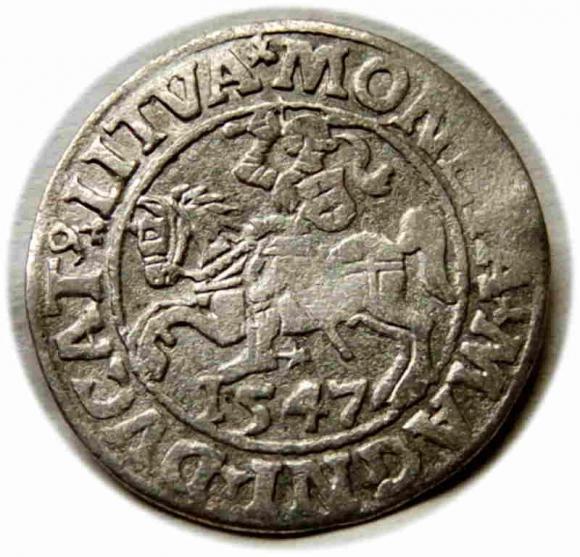 Półgrosz 1547 Zygmunt II August Wilno (1)