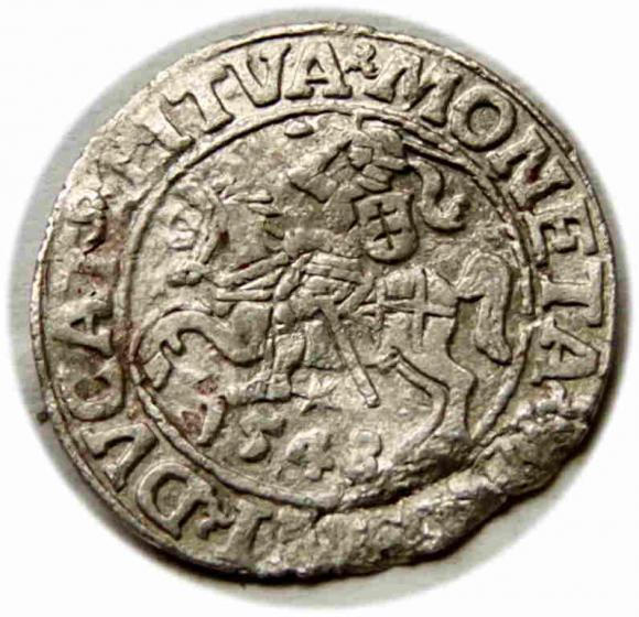 Half groschen 1548 Sigismund II Augustus Vilnius (1)