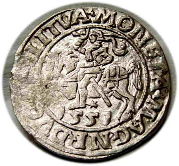 Półgrosz 1551 Zygmunt II August Wilno (1)