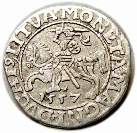 Półgrosz 1557 Zygmunt II August Wilno (1)