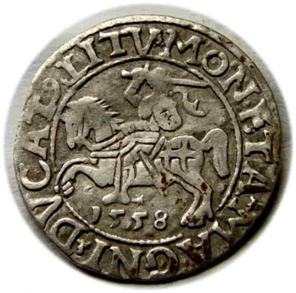 Półgrosz 1558 Zygmunt II August Wilno (1)