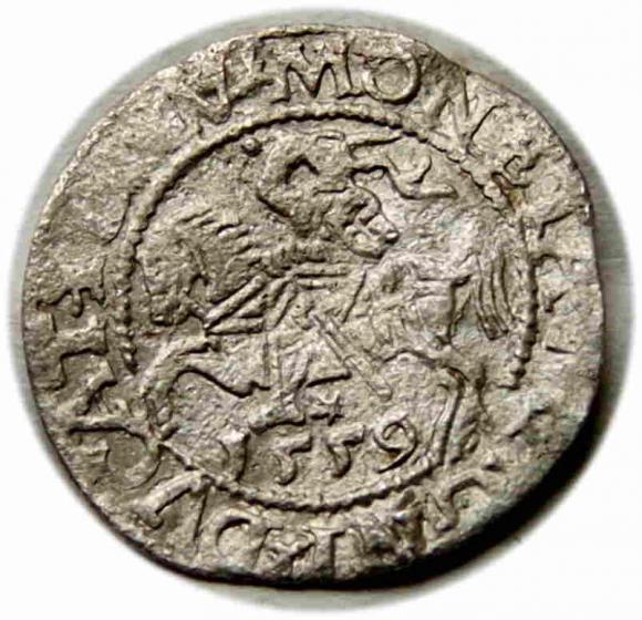 Half groschen 1559 Sigismund II Augustus Vilnius (1)