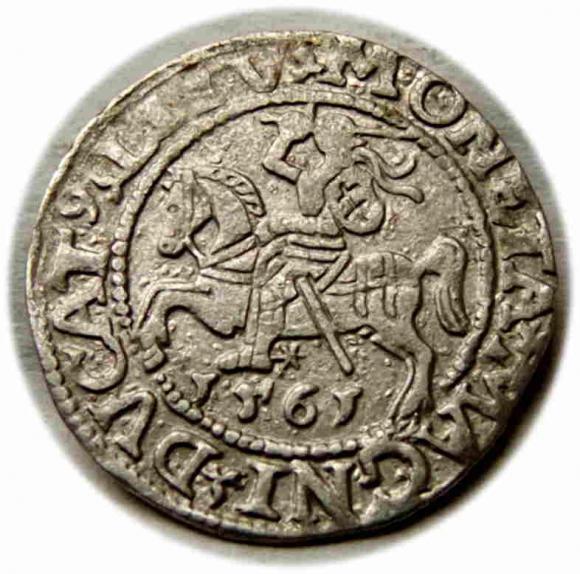 Półgrosz 1561 Zygmunt II August Wilno (1)