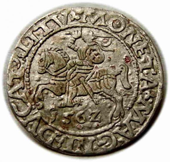 Półgrosz 1562 Zygmunt II August Wilno (1)