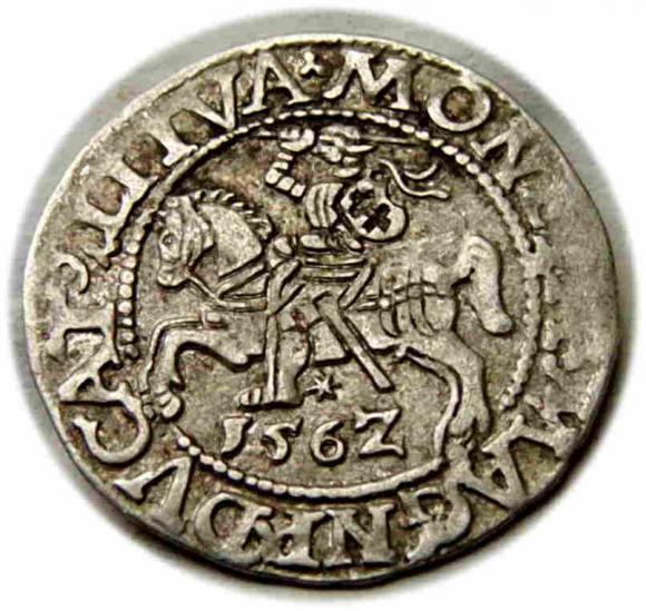 Półgrosz 1562 Zygmunt II August Wilno (1)