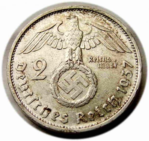 2 marki 1937 F Niemcy Stuttgart (2)