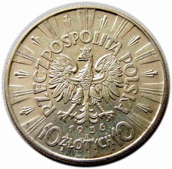 10 zlotych 1936 Jozef Pilsudski II Republic of Poland Warsaw (2)